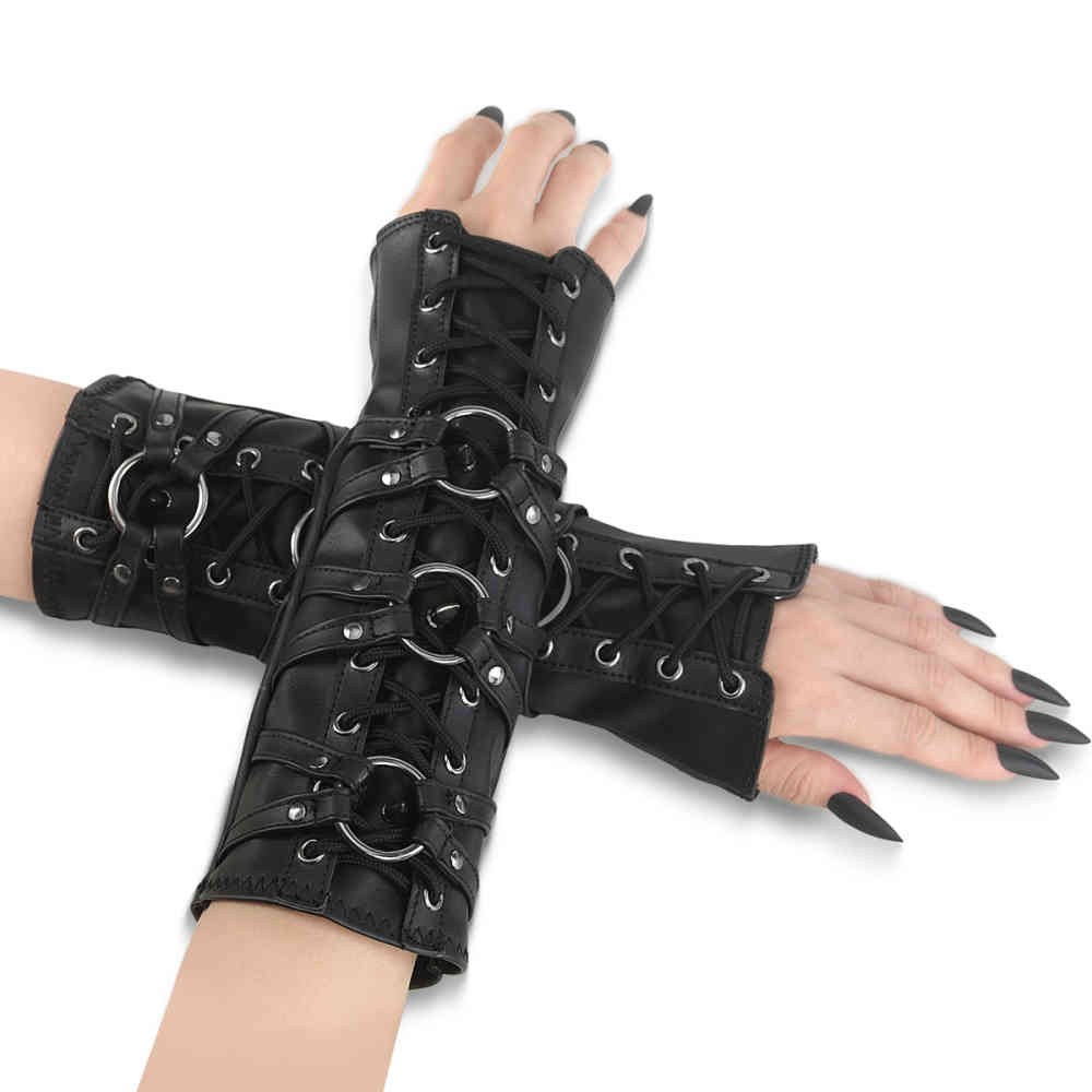 DemoniaCult - DA462 Armwarmer - Zwart